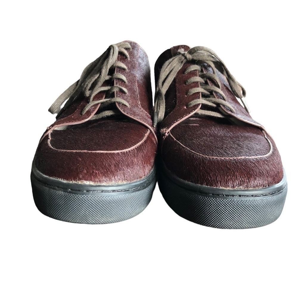 Matt Bernson Calf Hair Brown Platform Sneakers Womens Size 10 - Picture 7 of 10